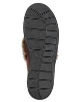 ELENA EDEN, varma damtofflor, bredd H, med lammskinn BORDEAUX