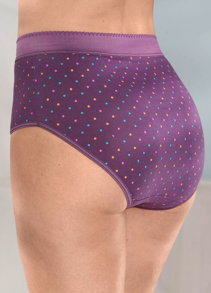 Fempack shapewear-trosor med f&auml;rgglad prickig design 