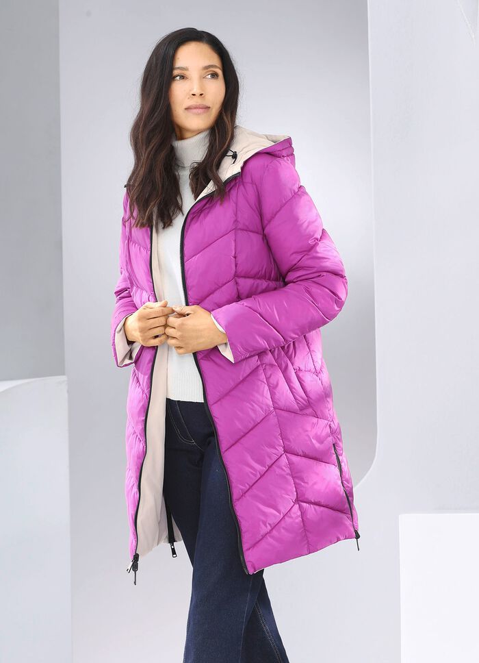 V&auml;ndbar kort jacka med fast huva 