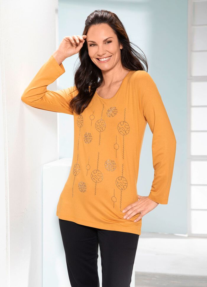 Vacker skjorta med tallrikdekor i 2 f&auml;rger M&Auml;SSING