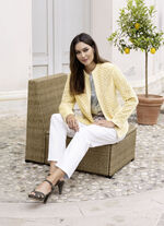 Blazer gjord av mockaimitation 