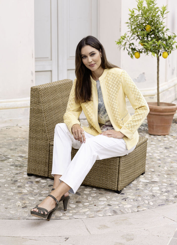 Blazer gjord av mockaimitation 