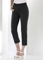 Byxor med blommiga &ouml;ljetter SVART