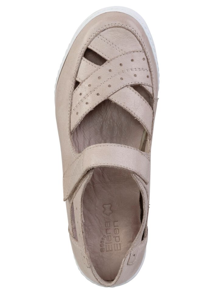 ELENA EDEN tofflor i mjukt nappal&auml;der KISEL