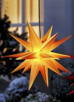 Upplyst julstjärna med timer GUL