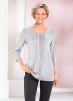 Skjorta med tucks i 2 f&auml;rger SILVERGR&Aring;