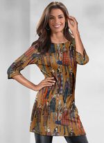 Stickad tunika i finstickad 