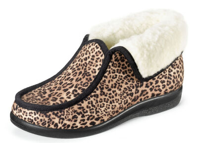 Varma damtofflor, bredd H, med ull, , large