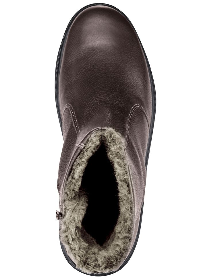 GINO GALANTE, fodrade herrst&ouml;vlar, vinterskor, med lammskinn MOCKA