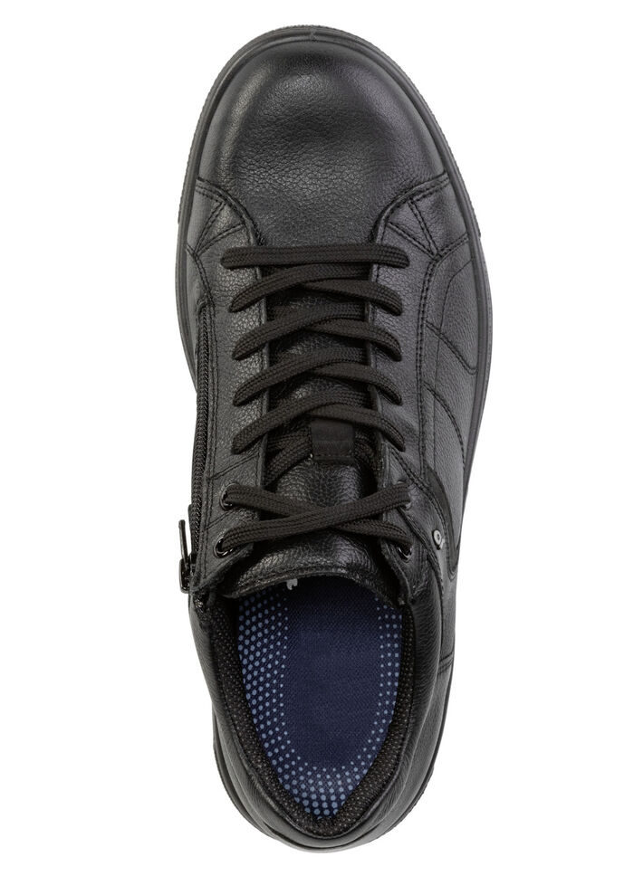 GINO GALANTE snörsko av nubuckläder med kontrasterande detaljer SVART