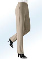 Byxor med kontrastf&auml;rgad dekorativ kantband 