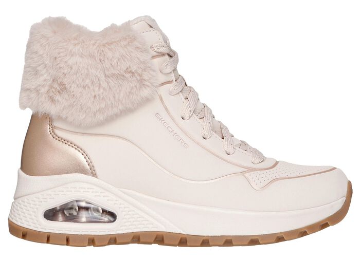 SKECHERS, fodrade damst&ouml;vlar, vinterskor, med fluffig plyschkrage 