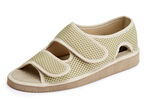Kardborresandaler gjord av vadderat textilmaterial BEIGE