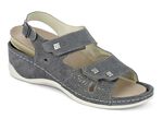 Mubb sandal med elastisk inlägg i kulområdet GRÅ