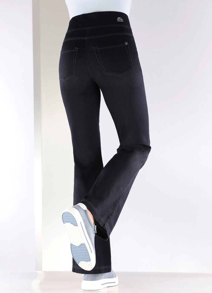 Yogajeans med utsv&auml;ngda ankelvidder 