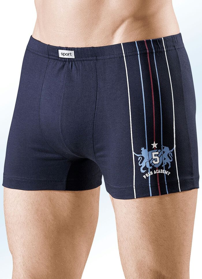 Paket med fyra byxor, enf&auml;rgade, motivtryck 