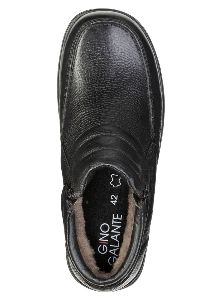 GINO GALANTE, fodrade herrst&ouml;vlar, vinterskor, med lammskinn SVART