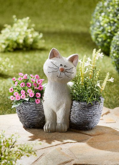 Kattv&auml;xtkruka i polyresin 