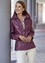 Skinnjacka med uppfällbar krage 