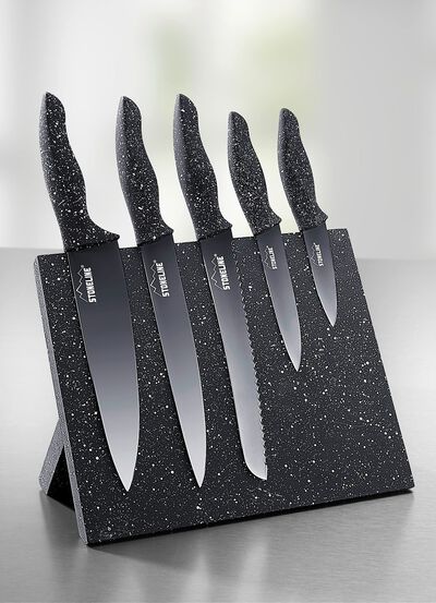 Stoneline&reg;-knivblock, 6 delar, med magnetf&auml;lt 