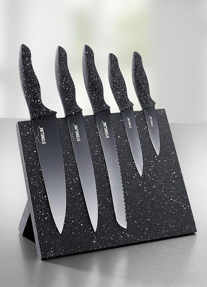 Stoneline&reg;-knivblock, 6 delar, med magnetf&auml;lt 