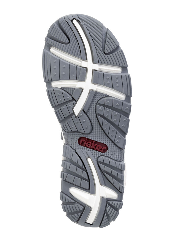 Rieker, sportiga damsandaler, med två kardborreband RÖD