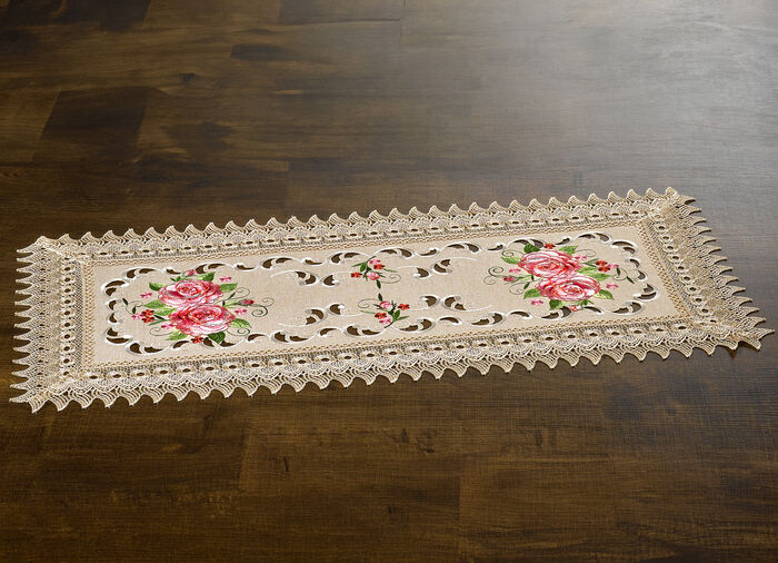 Rumsdekoration med härligt blommotiv ECRU