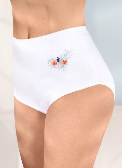 Fempack trosor med blommotiv 