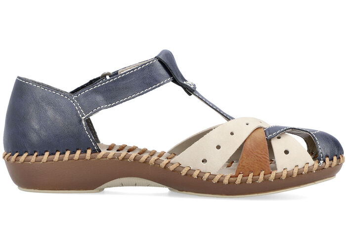 Rieker sandal i chic design MARIN BEIGE COGNAC