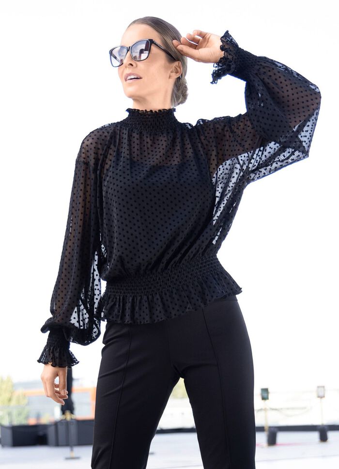 Skjorta med st&aring;krage 