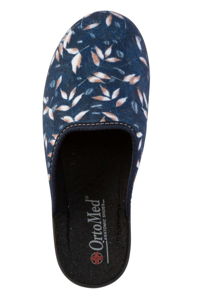 Tv&aring; paket tofflor tillverkade av sammetslena, mjuka, tryckta textilmaterial 1X BL&Aring;, 1X BORDEAUX