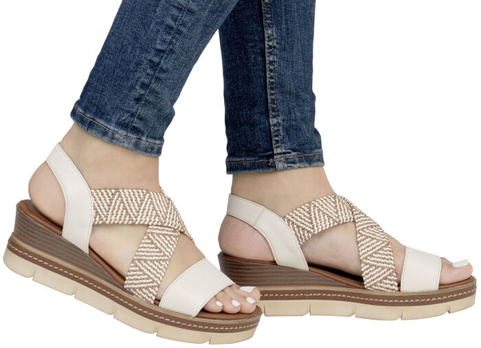 Remonte sandal med flätade detaljer, 