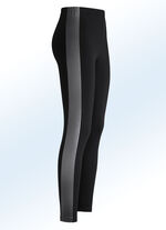 Leggings i en intressant blandning av material SVART