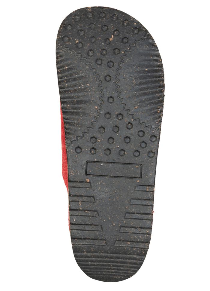 Gemini, bekväma damtofflor, bredd G, med uttagbar fotbädd RÖD