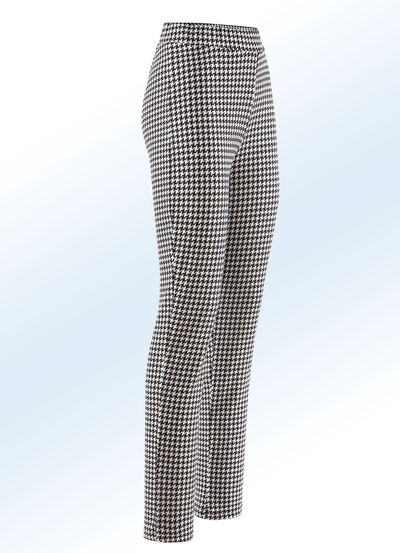 Byxor med trendig houndstooth-design 