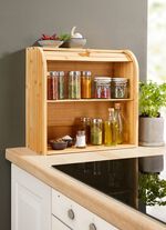 Rulljalusihylla i bambu 