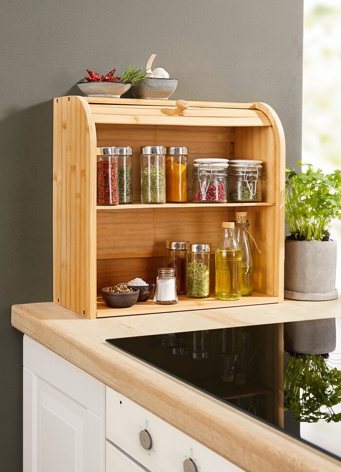 Rulljalusihylla i bambu 