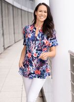 Skjorttunika med st&aring;krage 