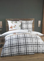 Sängkläder med idyllisk vinterdesign 