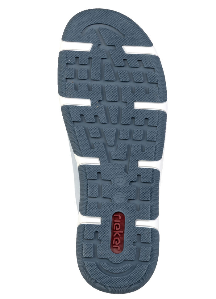 Rieker, bekv&auml;ma damsneakers, bredd H, med uttagbar fotb&auml;dd HIMMELBLAU