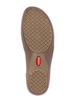 ELENA EDEN sandaler med rem tillverkade av nappal&auml;der och effektivt pr&auml;glad mocka 