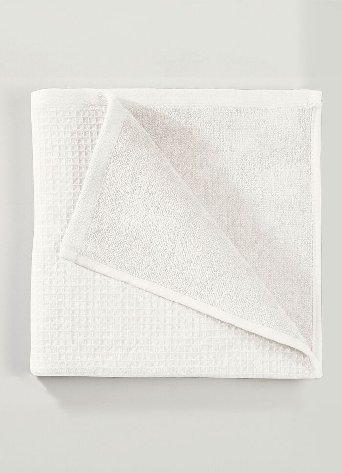 V&aring;ffelpique frott&eacute;serie av bomull ECRU