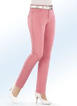 Eleganta jeans med dekorativt band och strass FLAMINGO