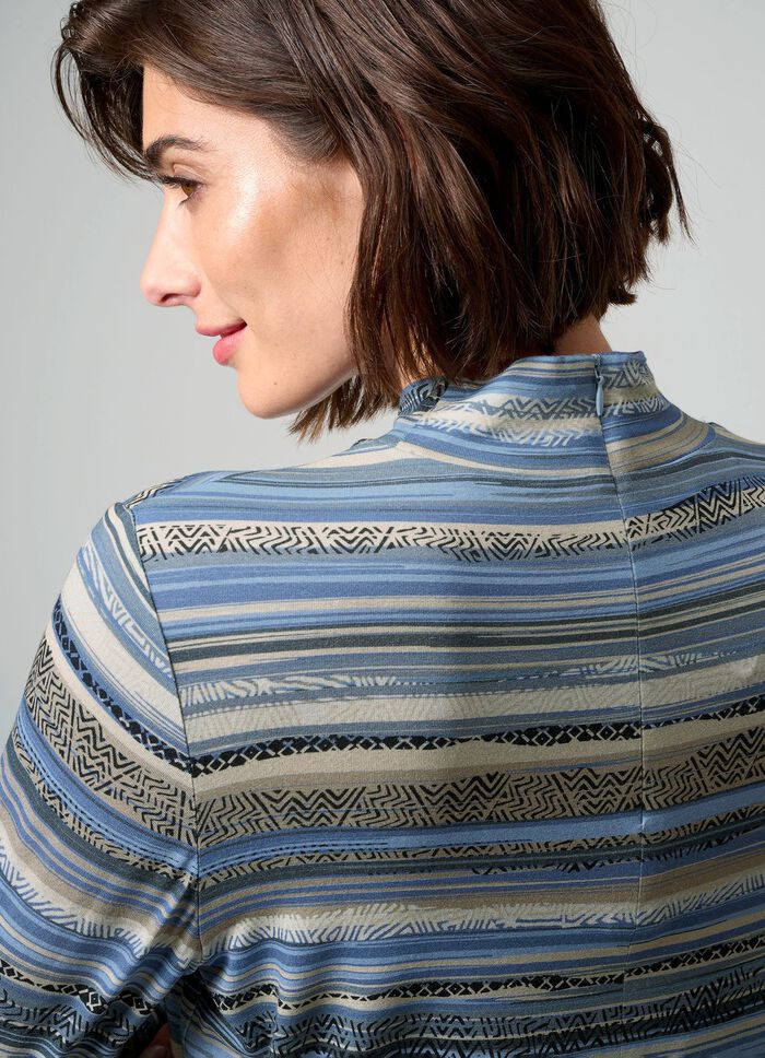 Skjorta med kort dragkedja 