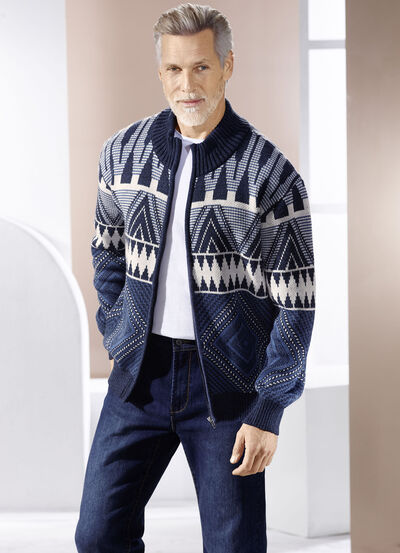 Jacka med jacquarddesign 