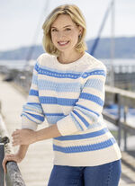 Tröja med ränder i en texturerad mix 