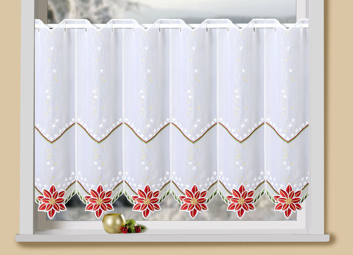 Kort persienn med blommig julstjärna 