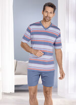 Tvåpack shorts med V-ringning och bröstficka 