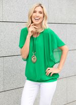 Ponchotunika med integrerad topp GRÖNT