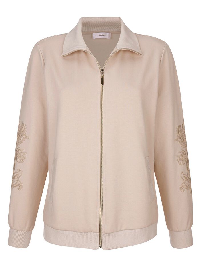 Sweatjacka med sidfickor 